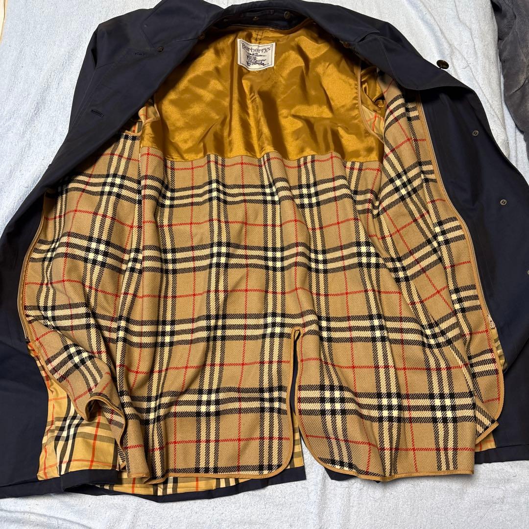 バーバリーステンカラーコート ネイビー ９号