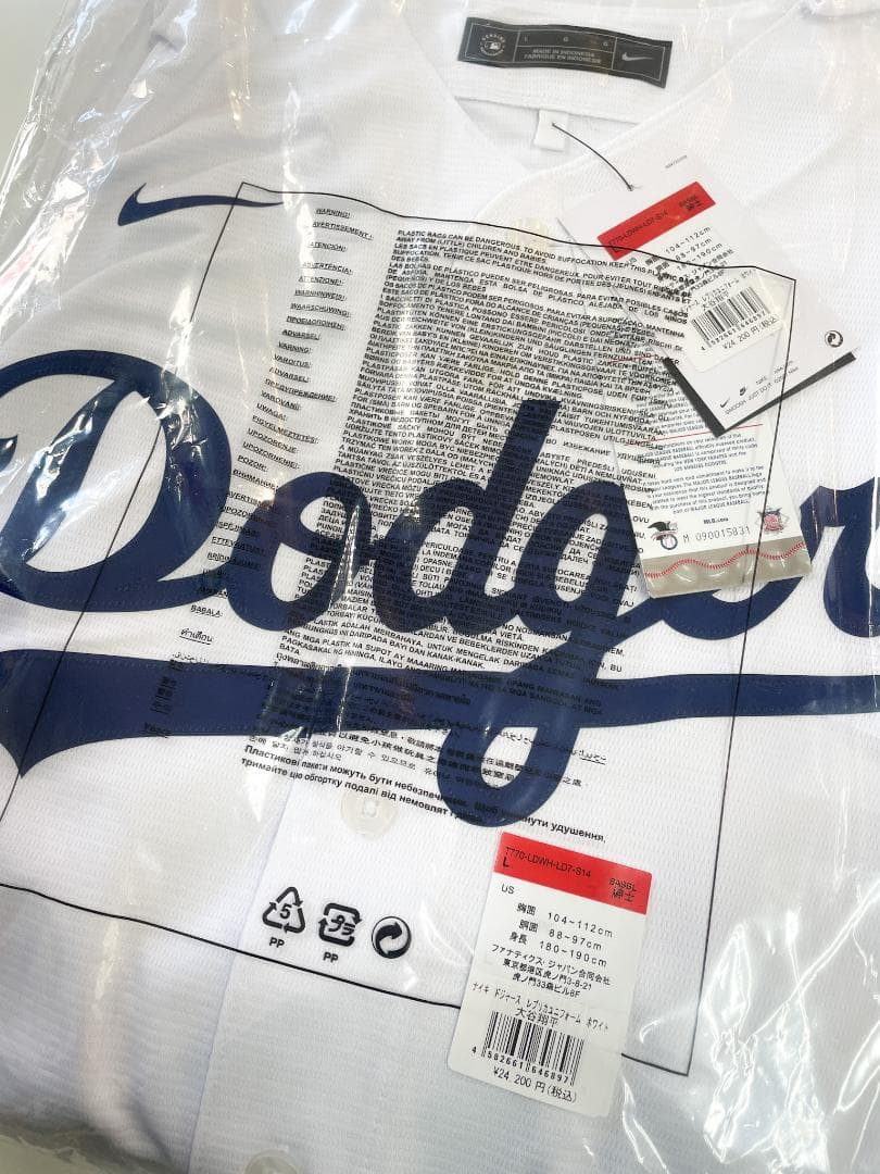 新品 DODGERS 公式ユニフォーム 17 大谷翔平 L サイズ NIKE