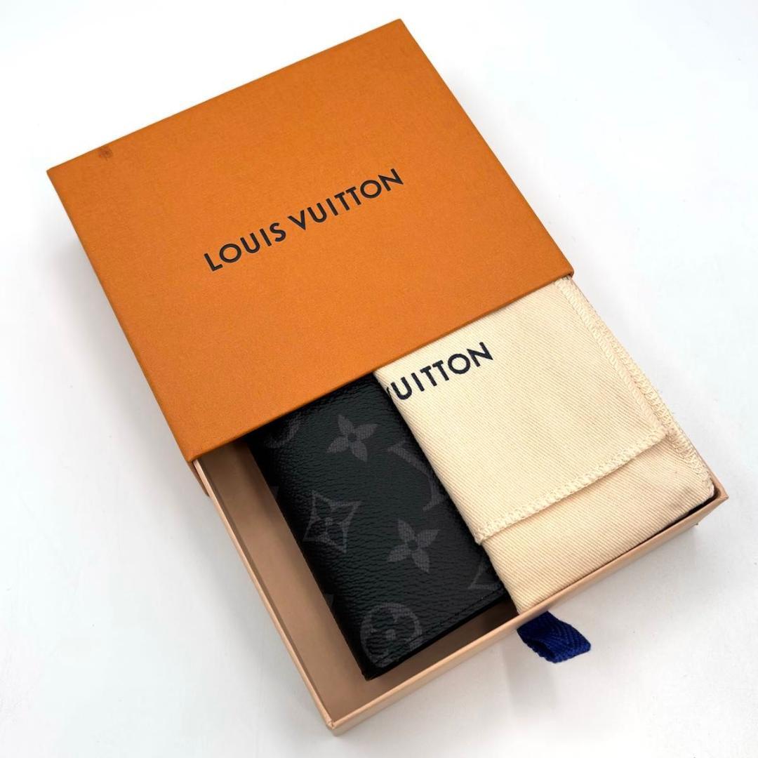 【新品に近い】 新型 箱袋付 ルイヴィトン エクリプス マルコNM　黒 二つ折り