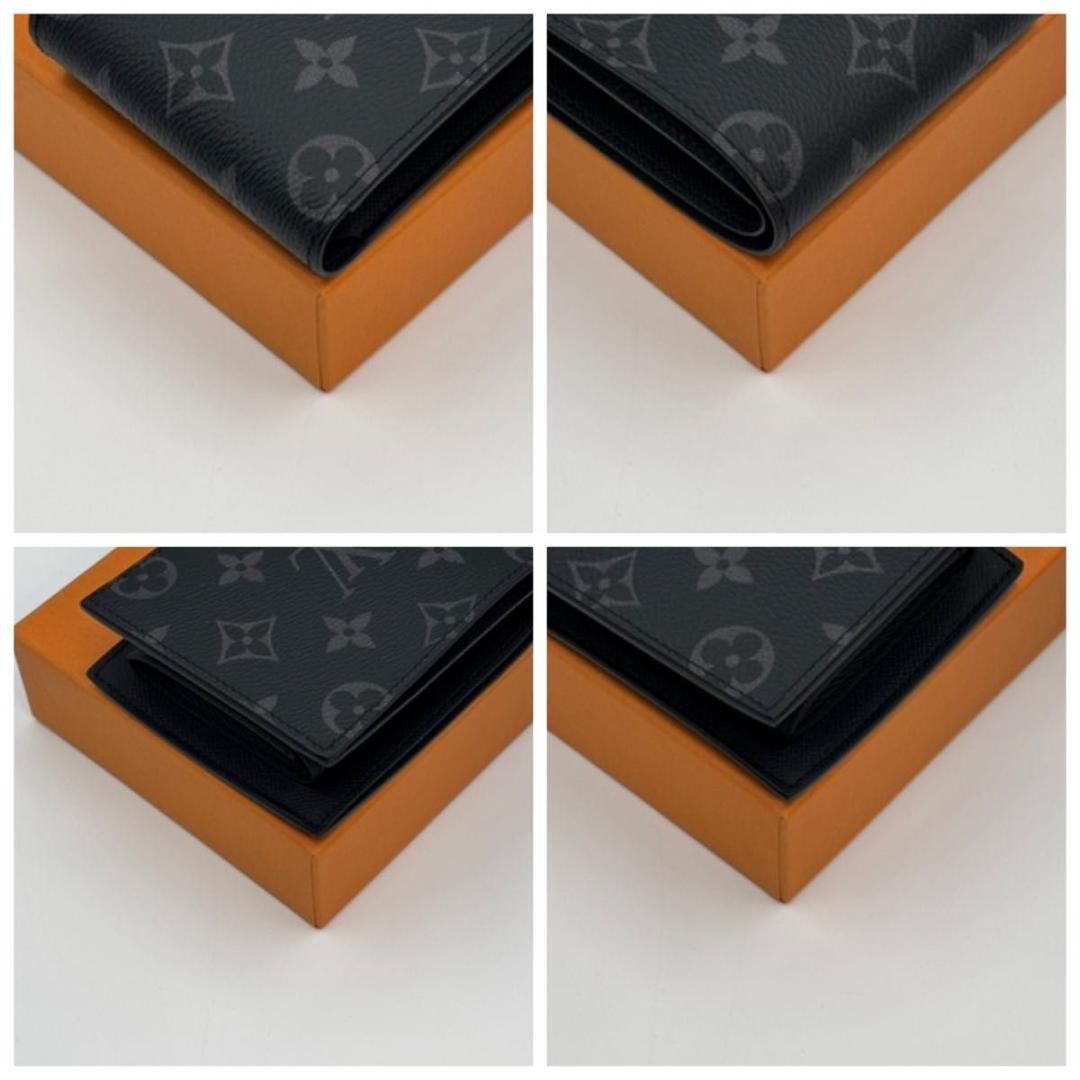 【新品に近い】 新型 箱袋付 ルイヴィトン エクリプス マルコNM　黒 二つ折り