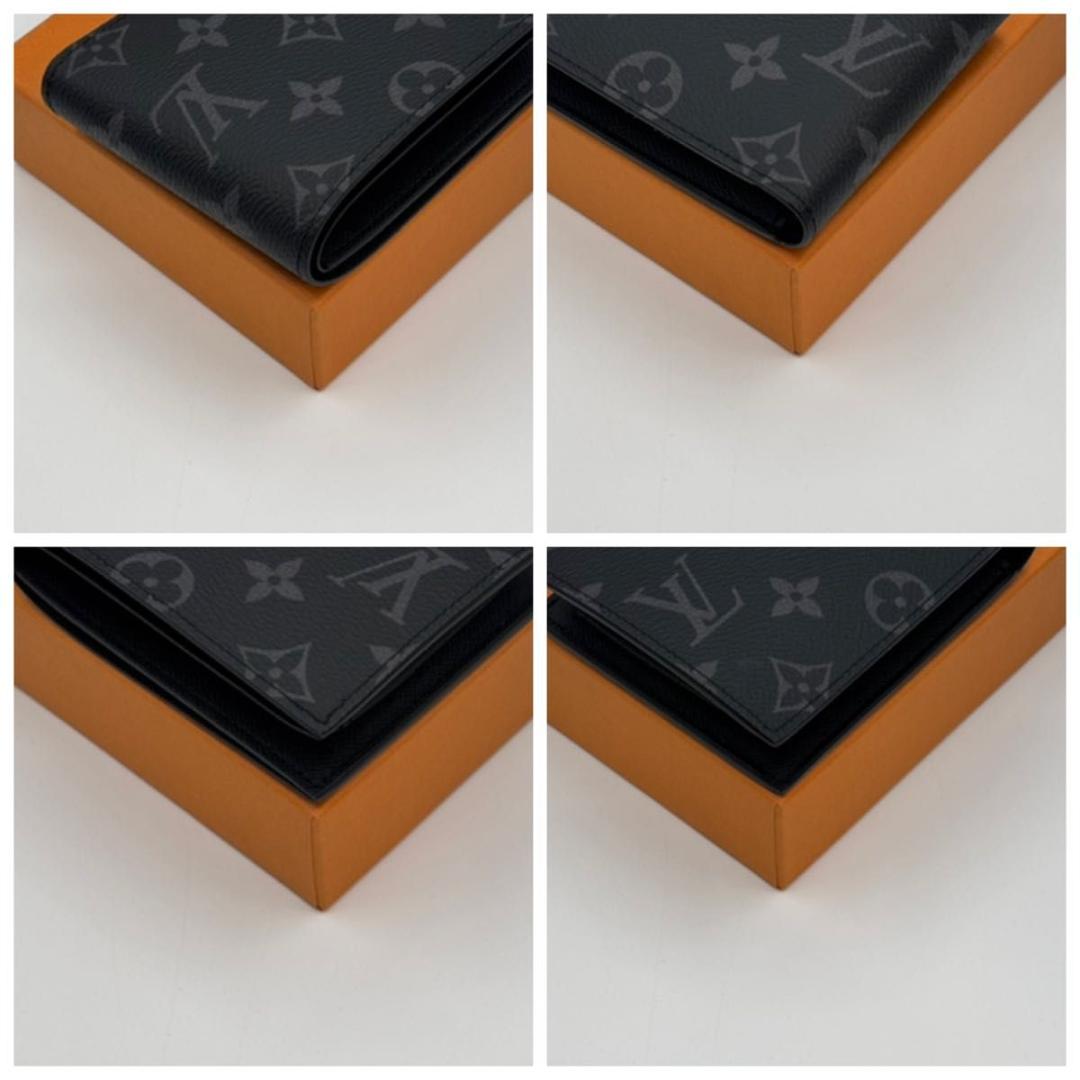 【新品に近い】 新型 箱袋付 ルイヴィトン エクリプス マルコNM　黒 二つ折り