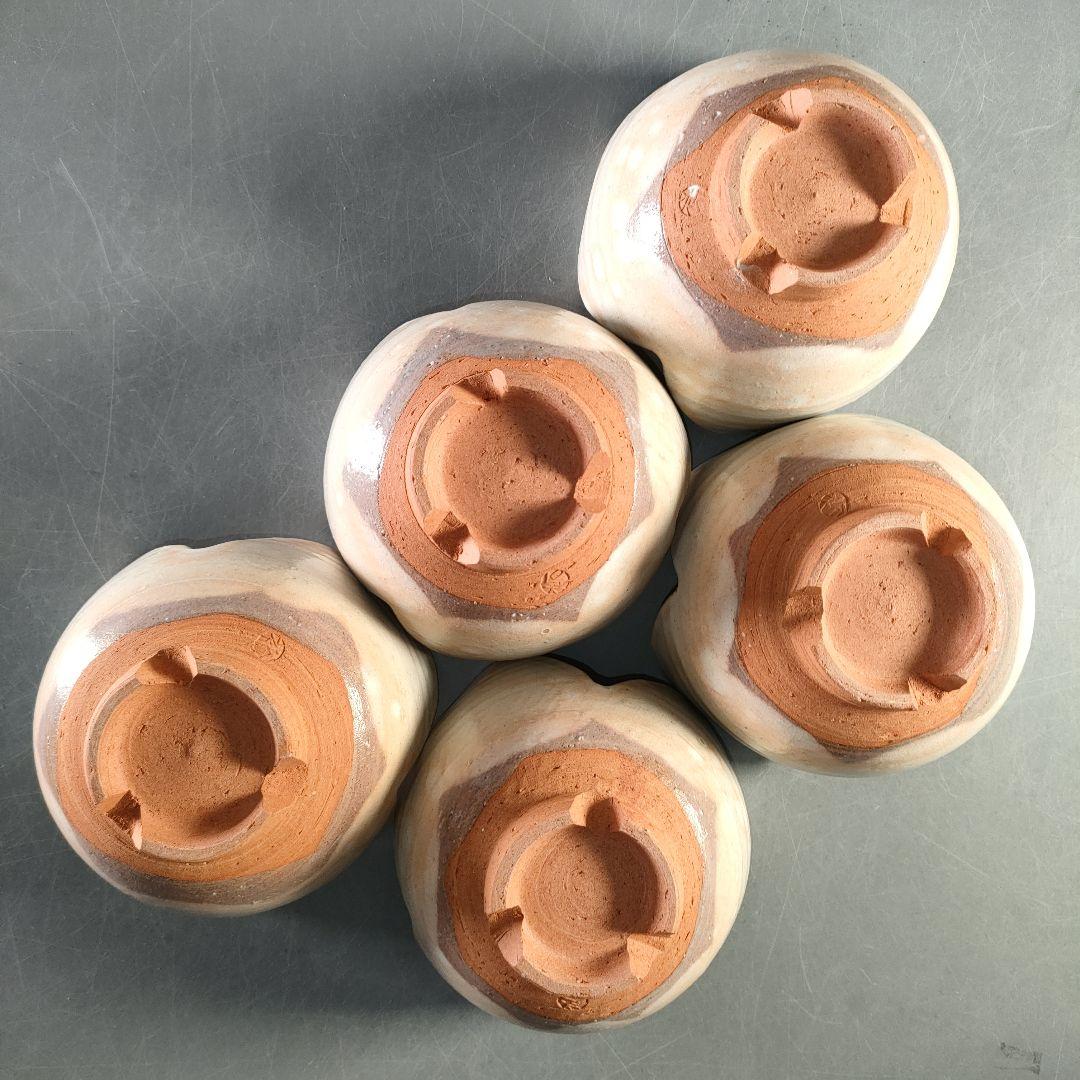 A1366-6/岡田裕 造/萩焼割山椒向付5客/共箱/飾鉢/菓子鉢/懐石道具/