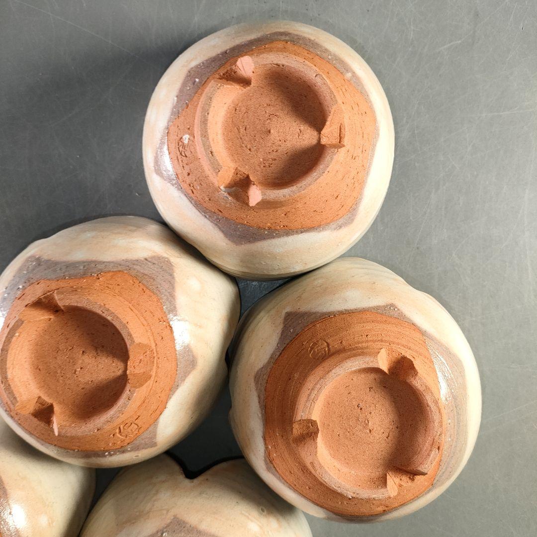 A1366-6/岡田裕 造/萩焼割山椒向付5客/共箱/飾鉢/菓子鉢/懐石道具/