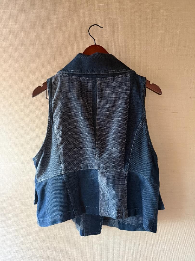 よっしー様 未使用タグ付き Cube-cube デニム パッチワーク風ベスト