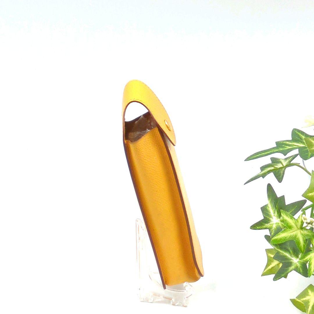 HERMÈS イエローレザー ペンケース　筆箱　C型刻印