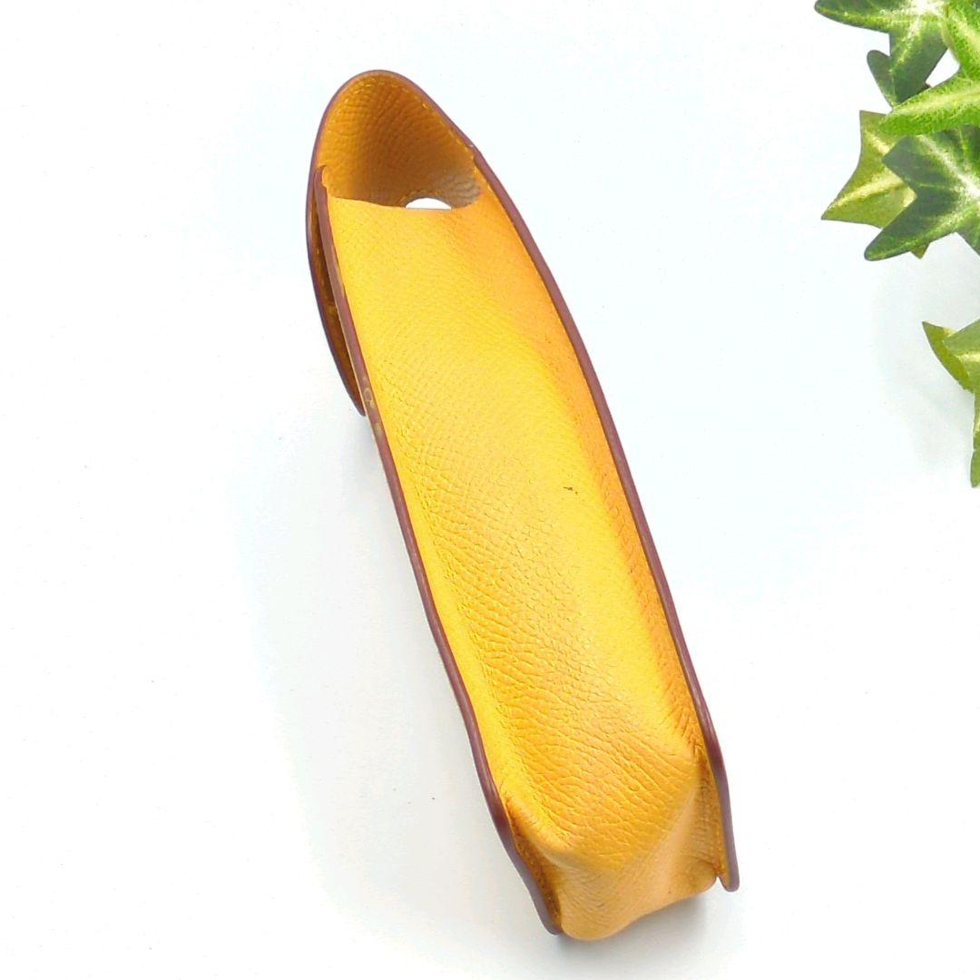 HERMÈS イエローレザー ペンケース　筆箱　C型刻印