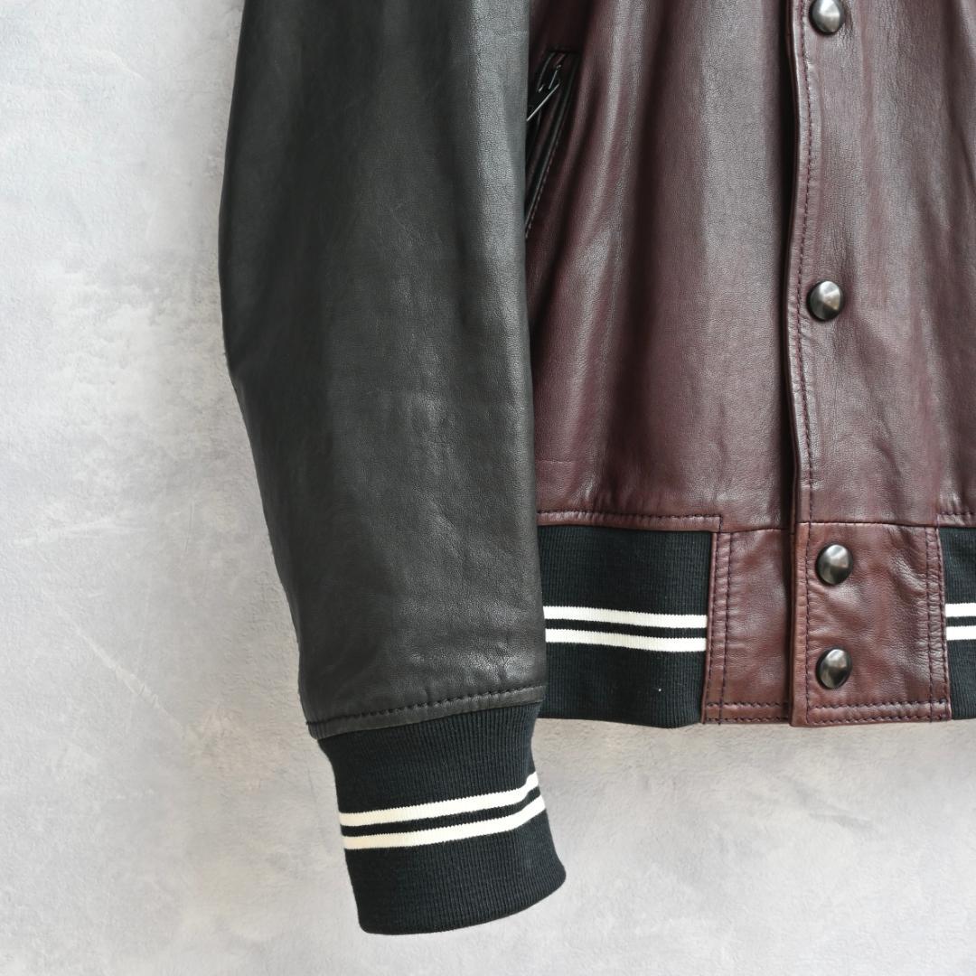 高級ライン&本革✨DIESEL BLACKGOLD スタジャン 44 パッチ付