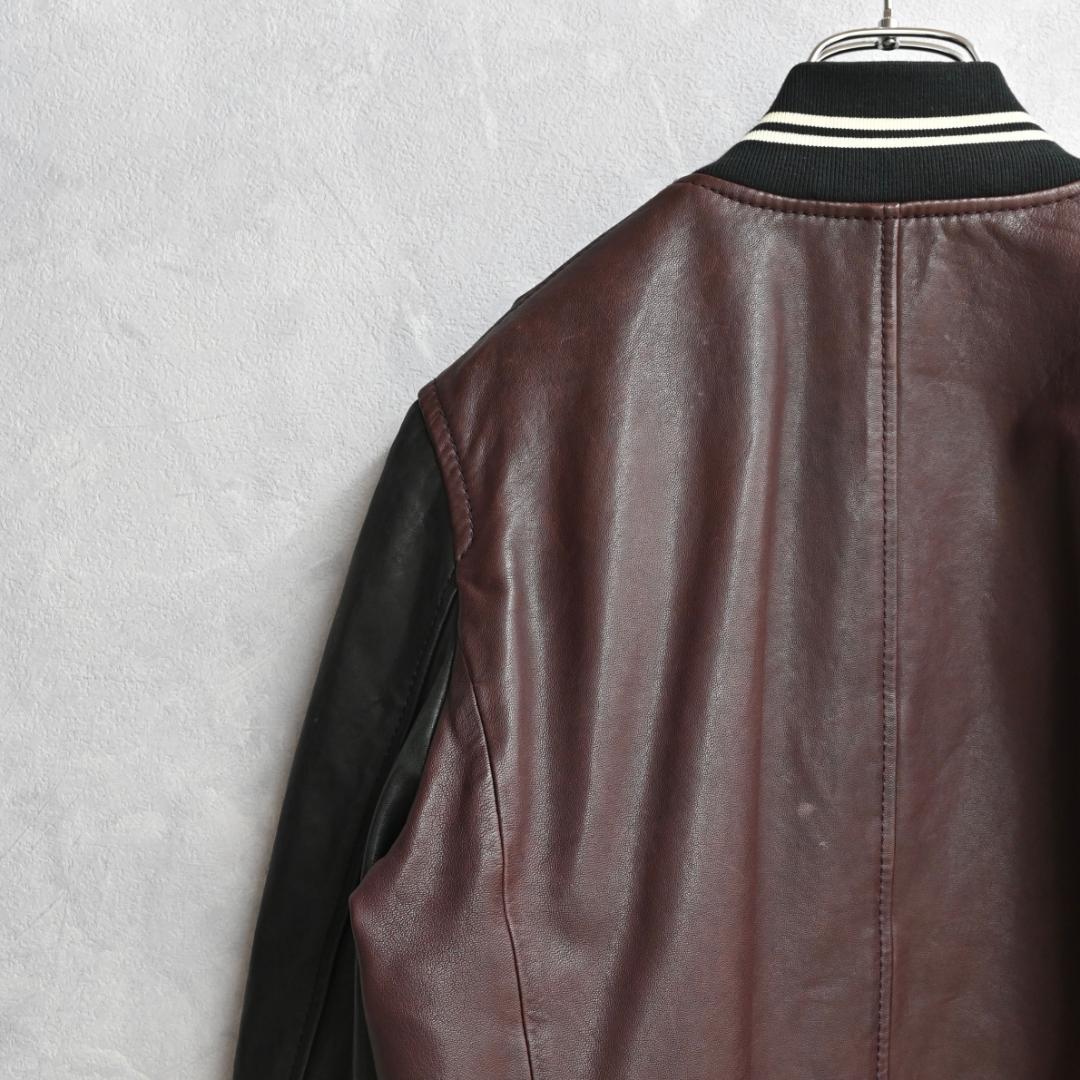 高級ライン&本革✨DIESEL BLACKGOLD スタジャン 44 パッチ付