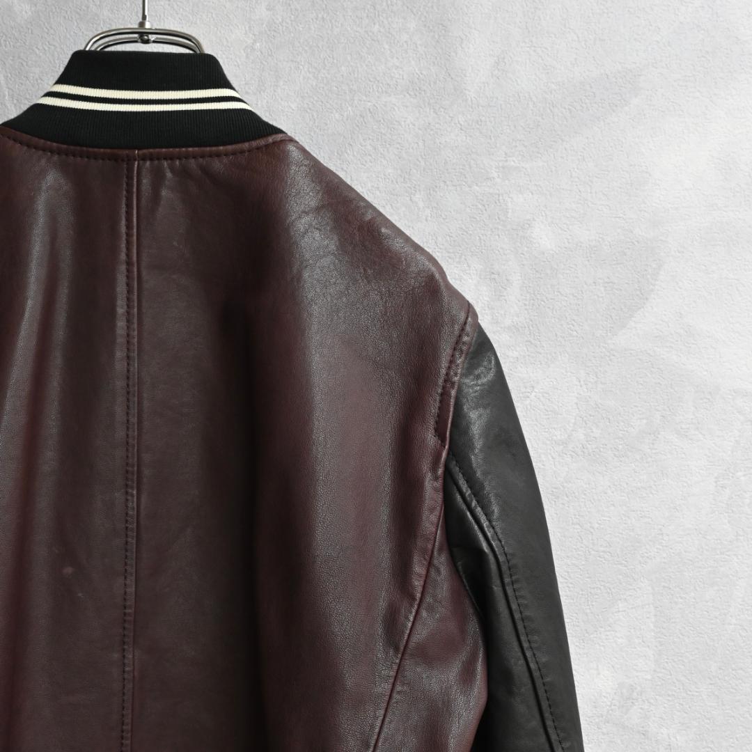 高級ライン&本革✨DIESEL BLACKGOLD スタジャン 44 パッチ付