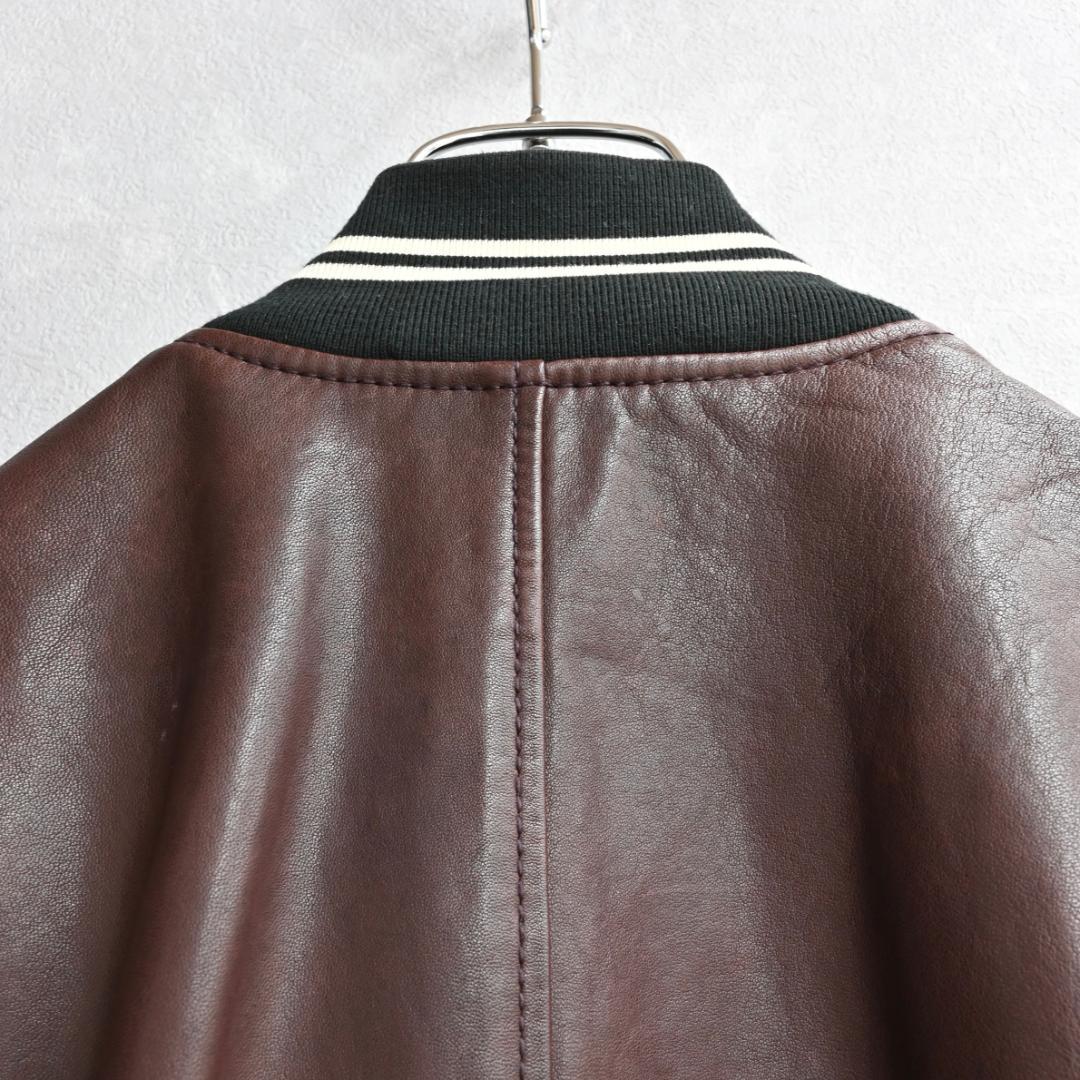 高級ライン&本革✨DIESEL BLACKGOLD スタジャン 44 パッチ付