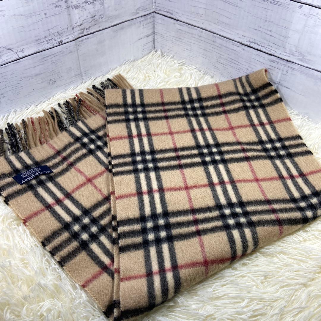 【BURBERRY】バーバリー ノバチェック マフラー カシミヤ100% 英国製