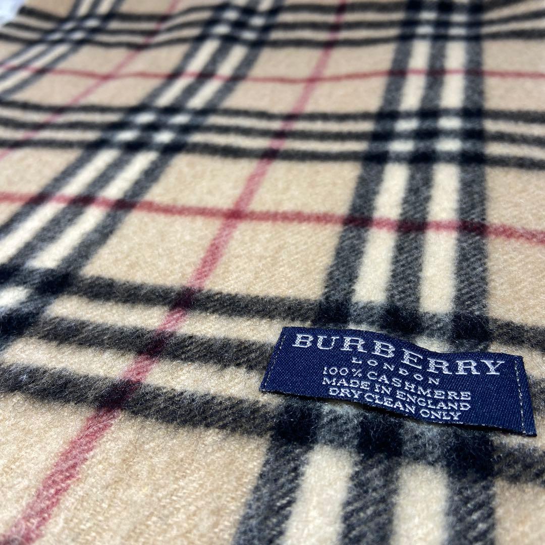 【BURBERRY】バーバリー ノバチェック マフラー カシミヤ100% 英国製