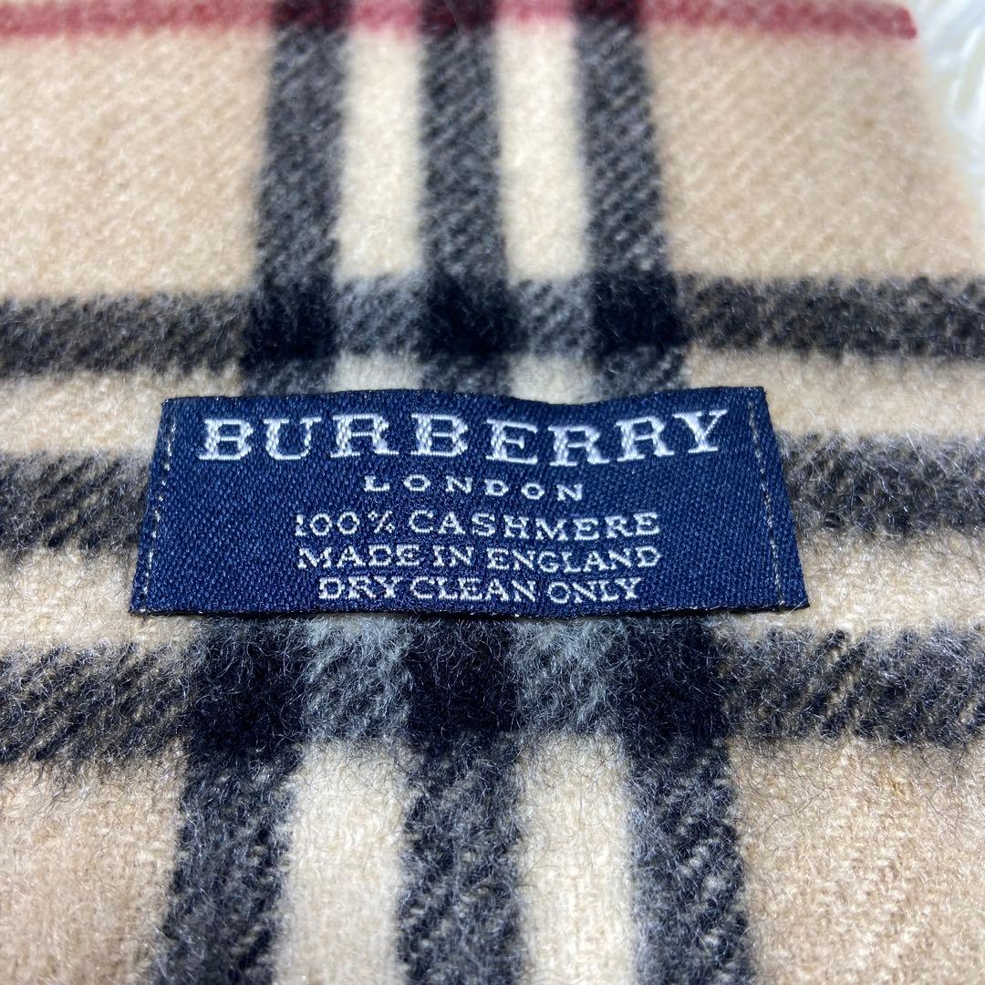 【BURBERRY】バーバリー ノバチェック マフラー カシミヤ100% 英国製