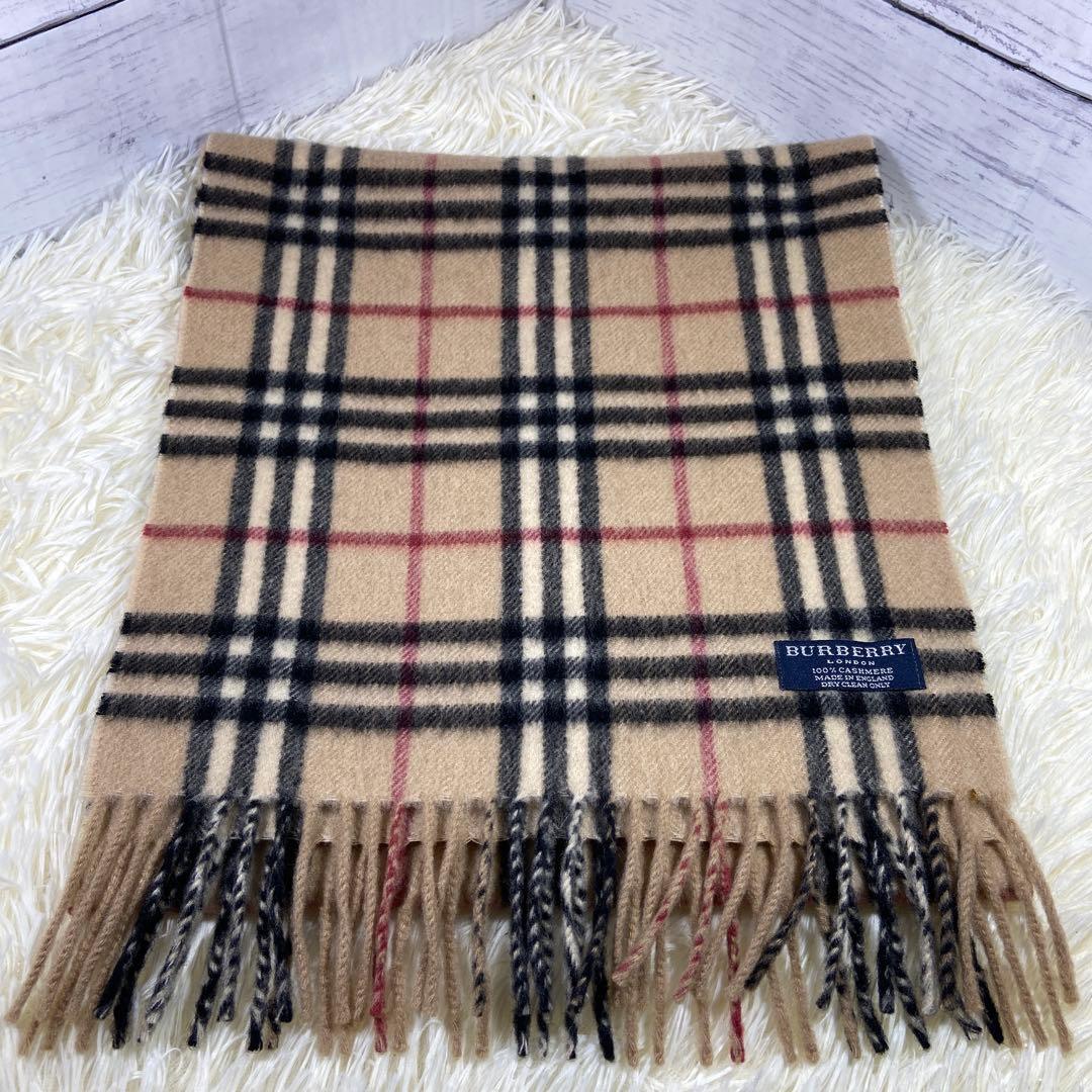 【BURBERRY】バーバリー ノバチェック マフラー カシミヤ100% 英国製