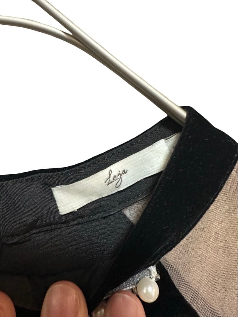 rico レジャパール装飾 ロングドレス シアースリーブ結婚式パーティー