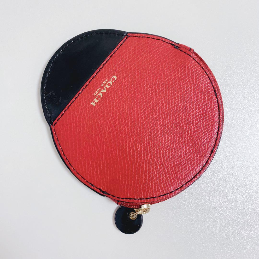 【新品未使用】COACHコーチ★ケース★てんとう虫★レッド赤ブラック黒