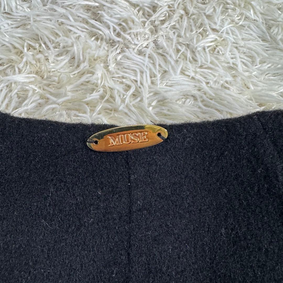 【極美品】ドゥーズィエムクラス　ビクトリアリバーロングノーカラーコート　黒　36