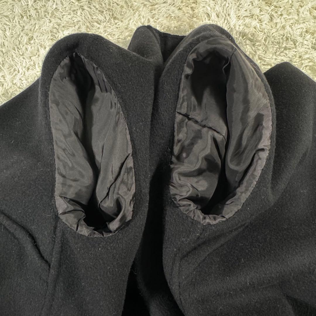 【極美品】ドゥーズィエムクラス　ビクトリアリバーロングノーカラーコート　黒　36