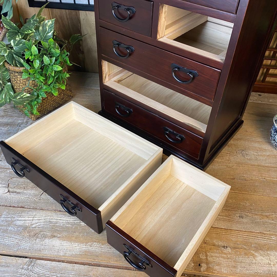 専用☆民芸家具桐材多引き出しチェスト二点