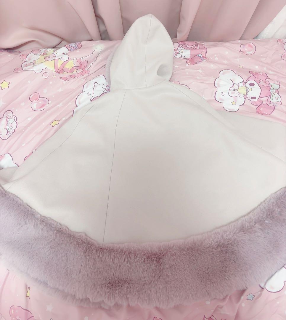 mars Princess melody ベルト付きケープコート ピンク