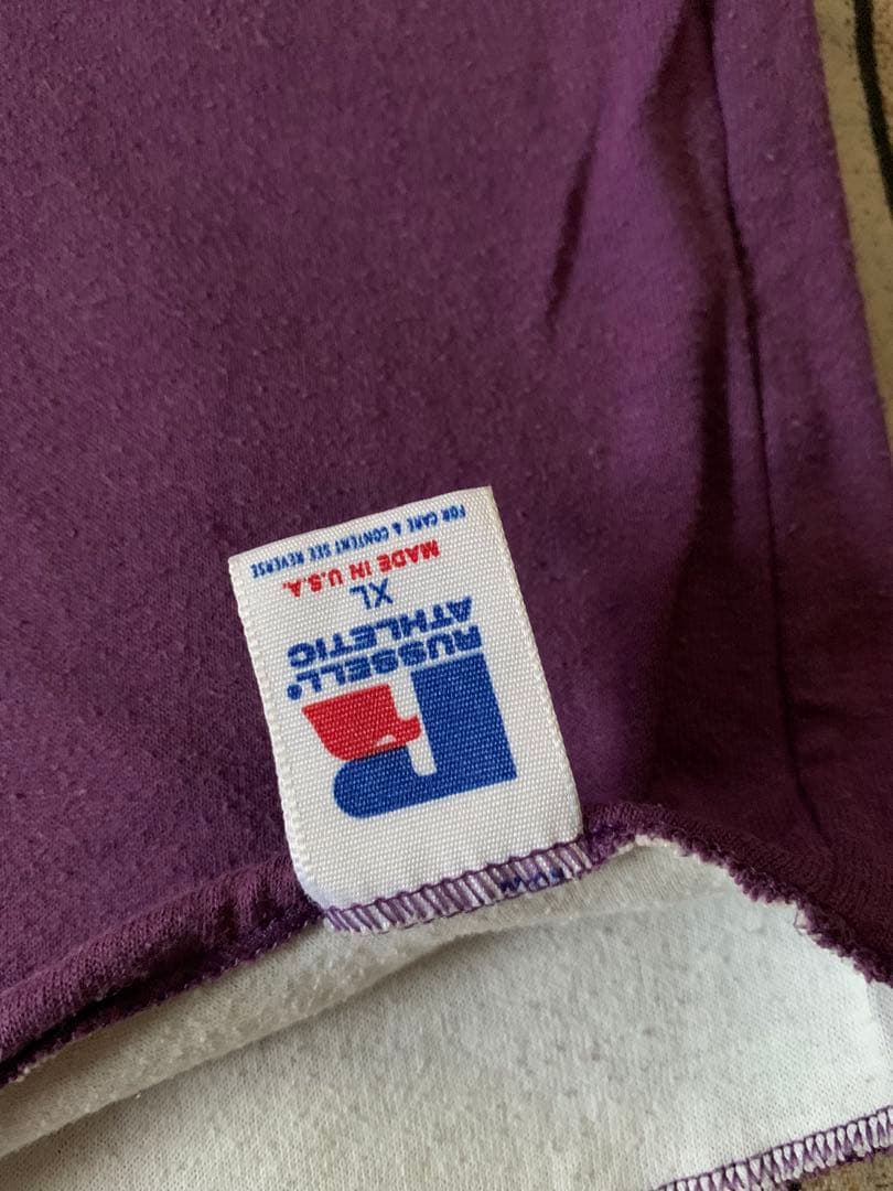 80s russell vtg リバーシブル Tシャツ フットボール ラッセル