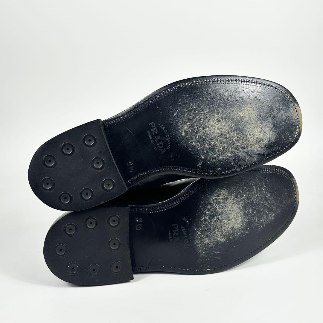 PRADA レザー ドレスシューズ 黒 箱あり 9.5 archive