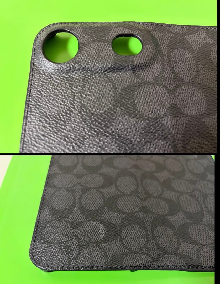 コーチ iPhone AIR ケース シグネチャー ブラック COACH 手帳