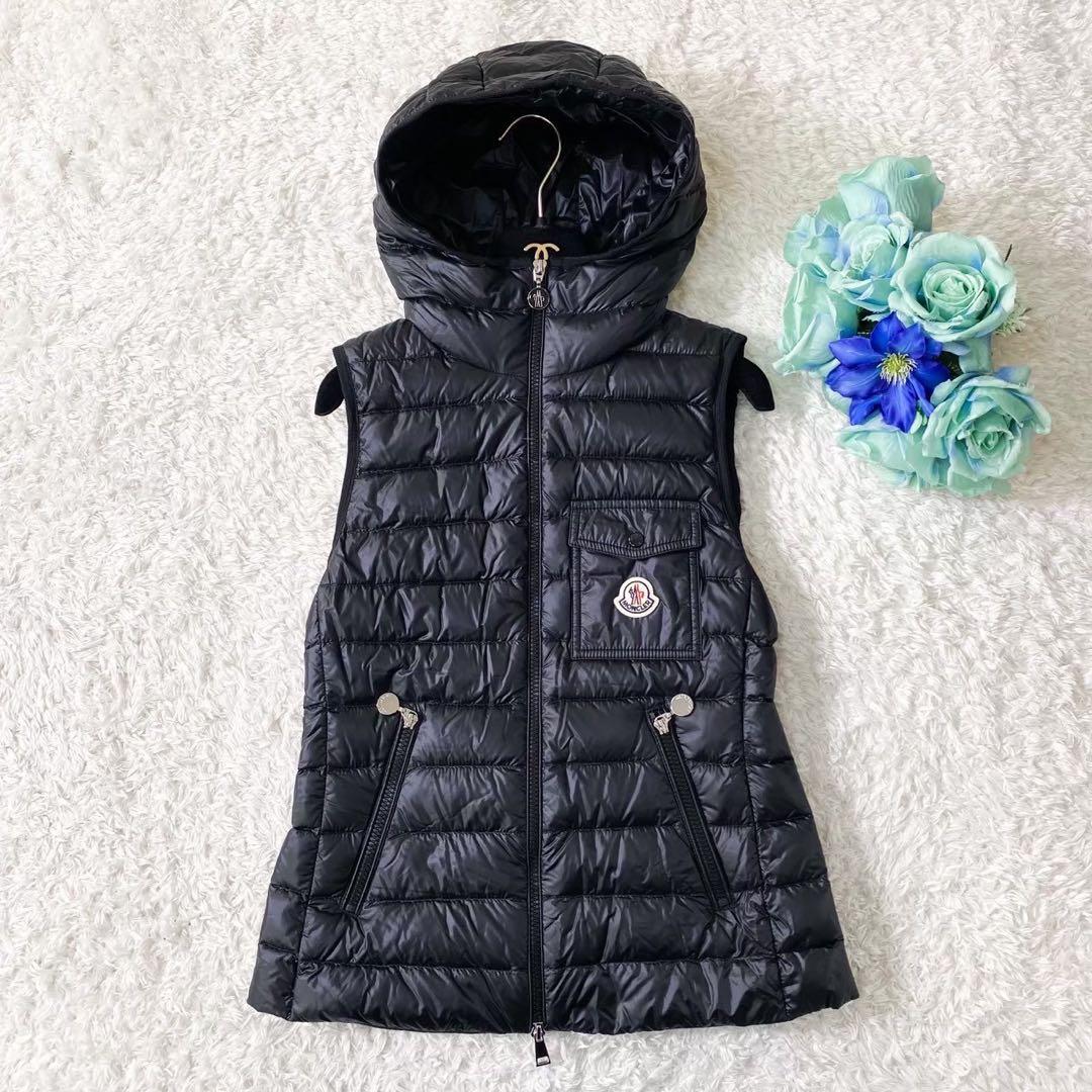 美品　モンクレール　Glygos Gilet 黒 ダウンベスト ジレ　0