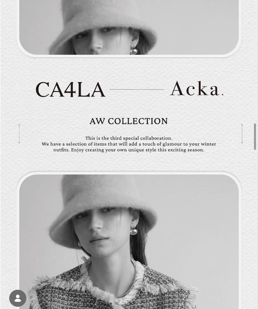 ema　CA4LA×Acka. knit beanie