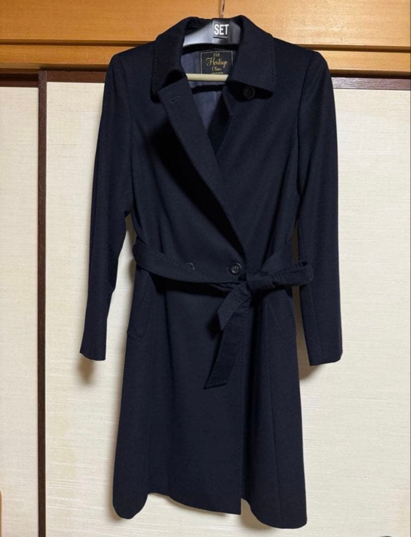 【23区】ロラピアーナ ネイビー ウールコ ート