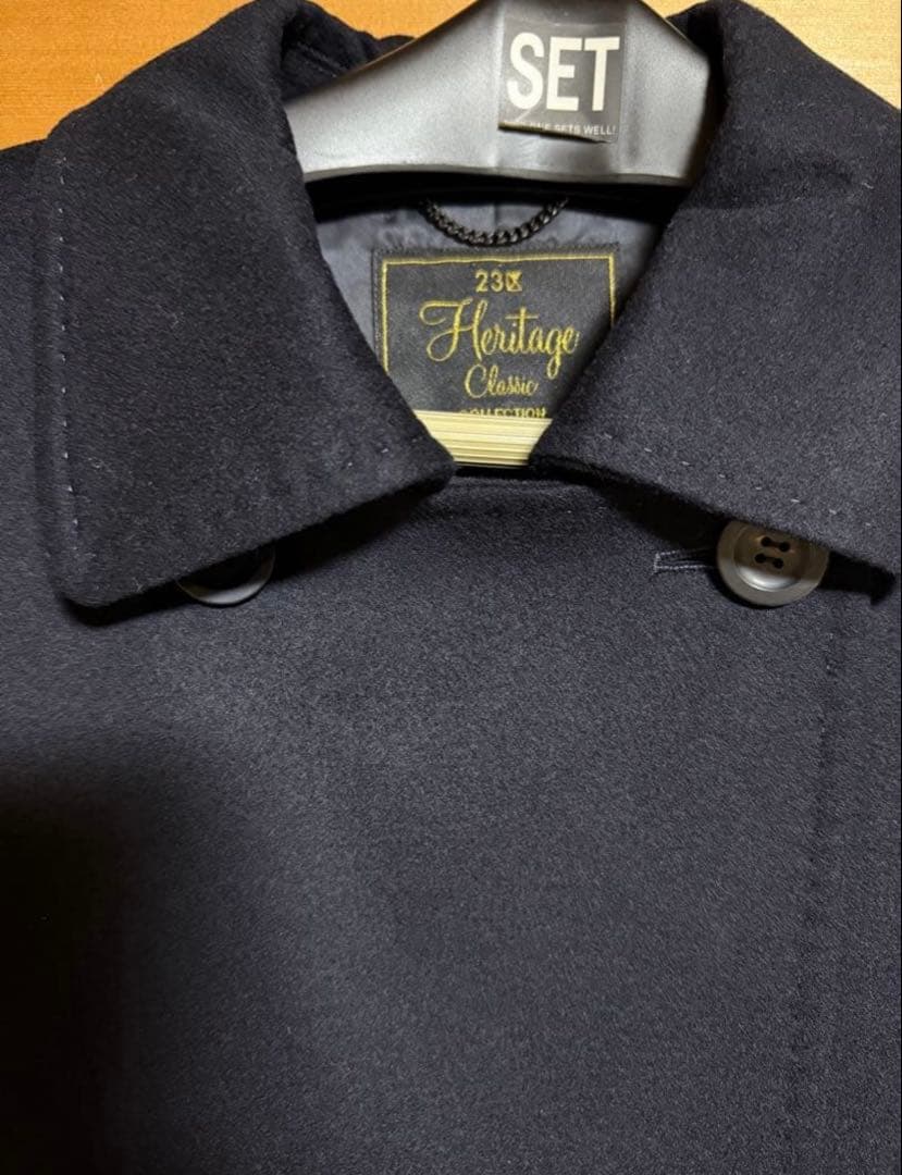 【23区】ロラピアーナ ネイビー ウールコ ート