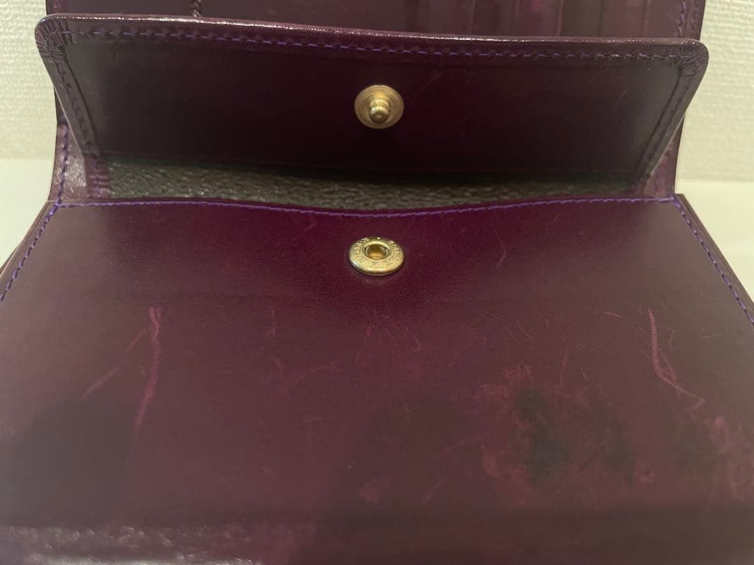 ムネカワ　Fasten ストラップ付縦長二つ折り財布Munekawa