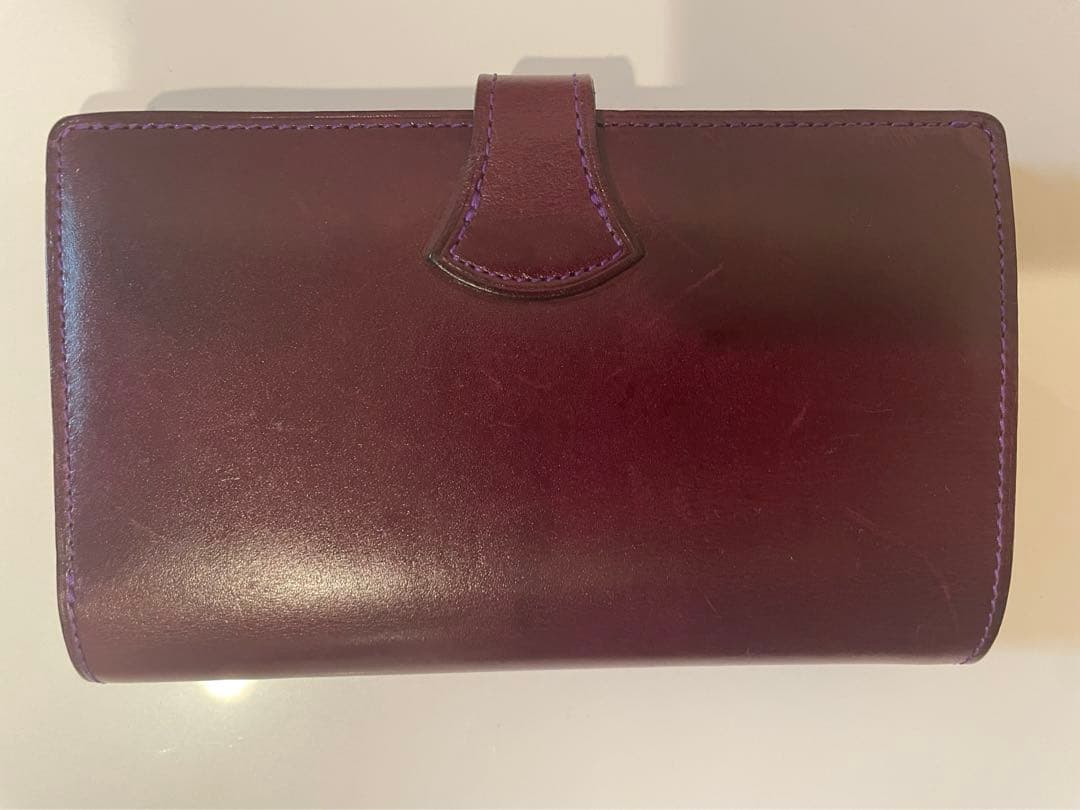 ムネカワ　Fasten ストラップ付縦長二つ折り財布Munekawa