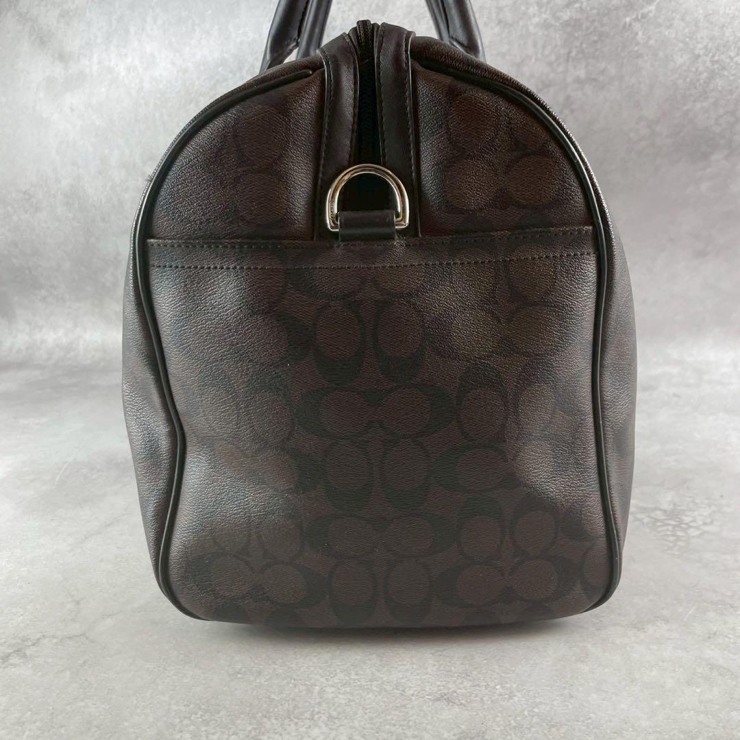 COACH コーチ　ダークブラウン ボストンバッグ　レザー