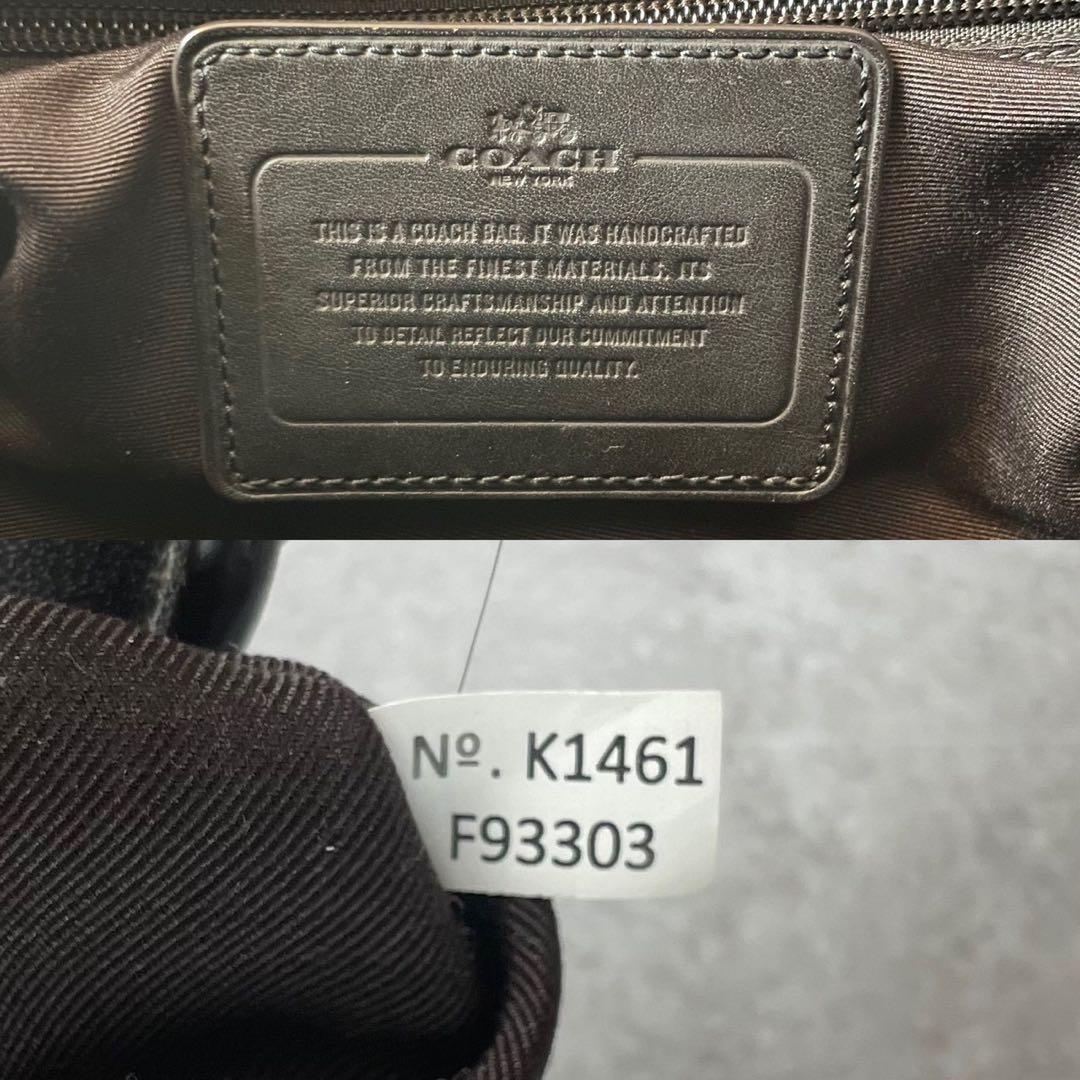 COACH コーチ　ダークブラウン ボストンバッグ　レザー