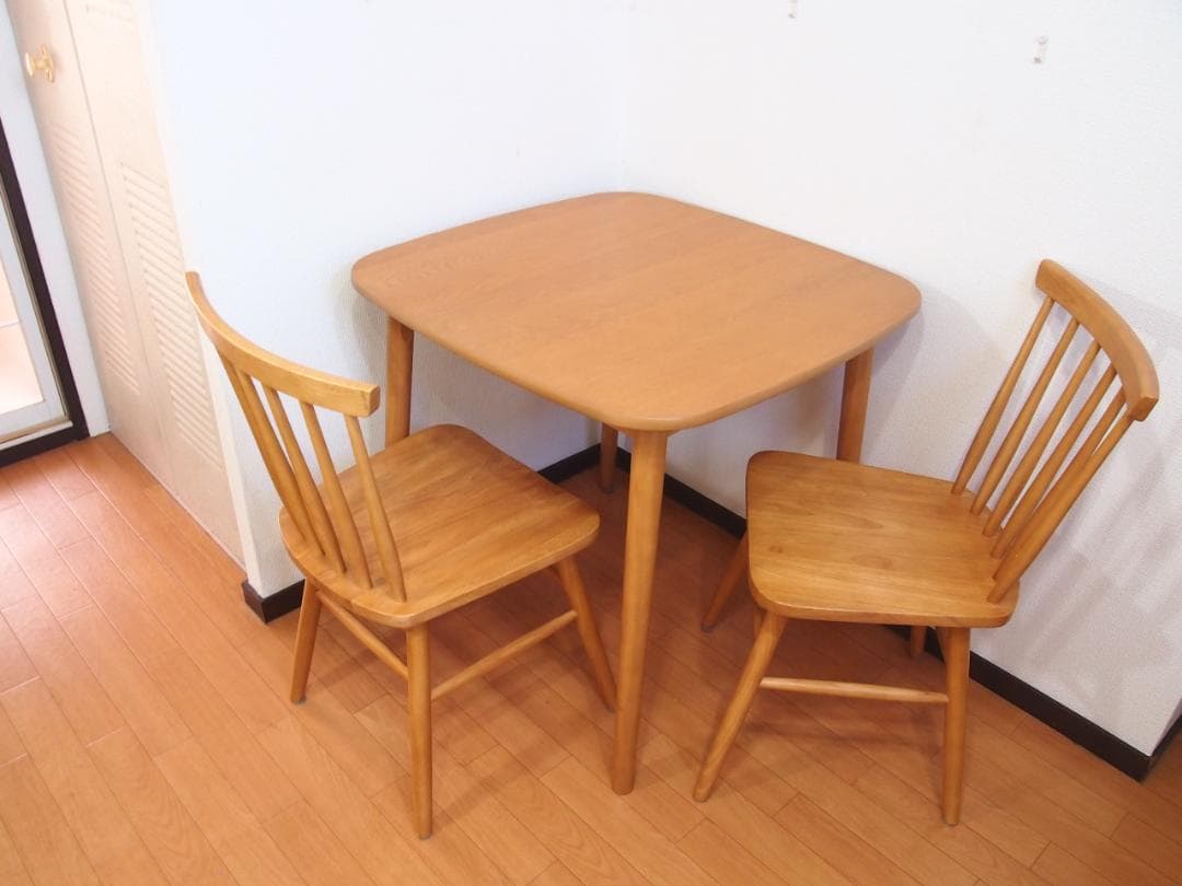 【美品】タンスのゲン ダイニングチェア 2脚 ウィンザーチェア/椅子 ウッド家具