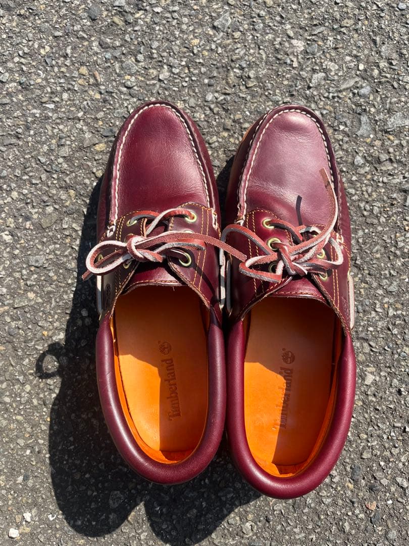 【美品】Timberland 3eye スリーアイ 27cm バーガンディ