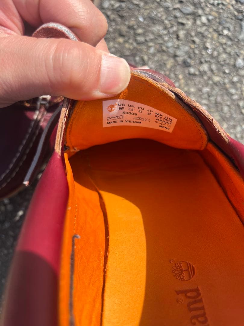 【美品】Timberland 3eye スリーアイ 27cm バーガンディ