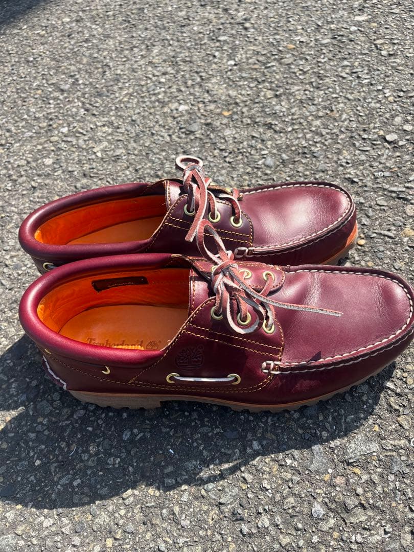 【美品】Timberland 3eye スリーアイ 27cm バーガンディ