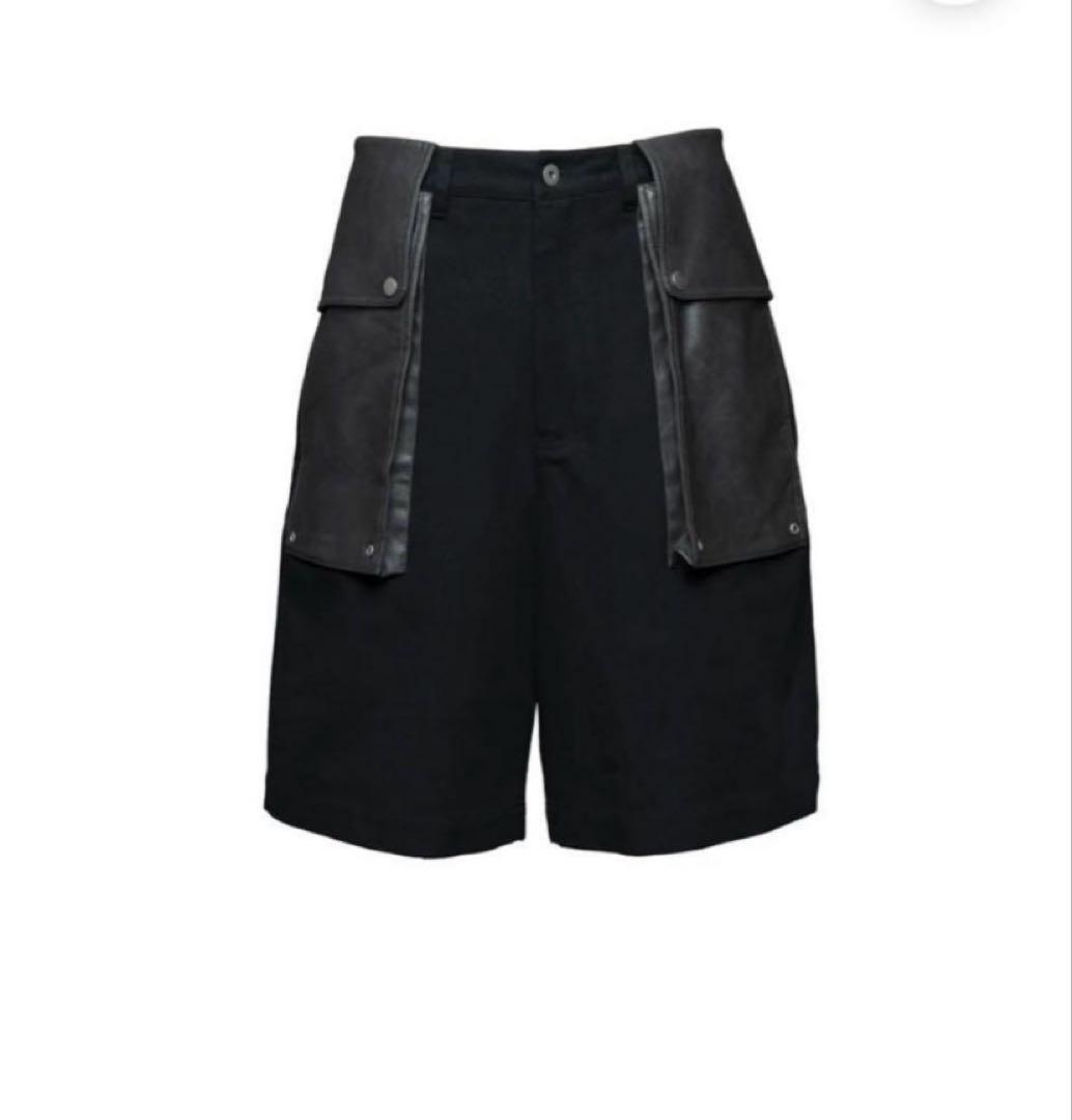 パンツ jentlouis Leather Pocket Baggy Shorts