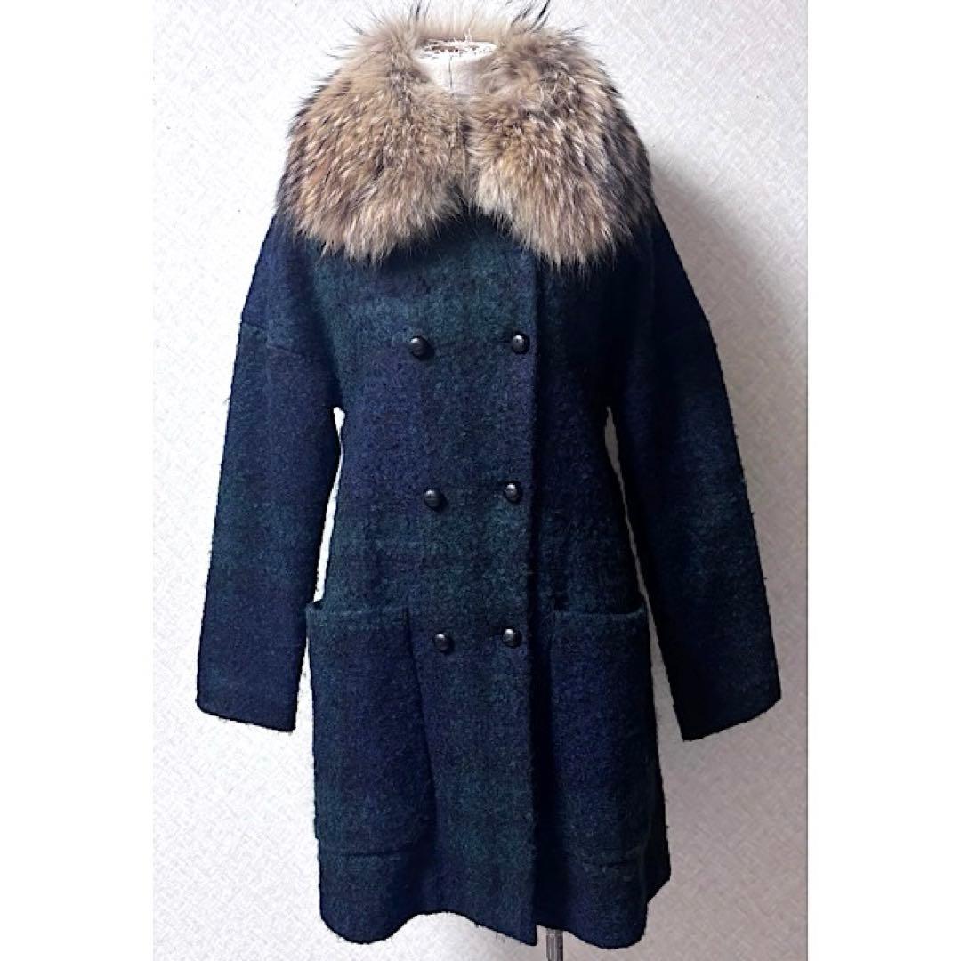 JOURNAL STANDARD relume チェックコート　グリーン