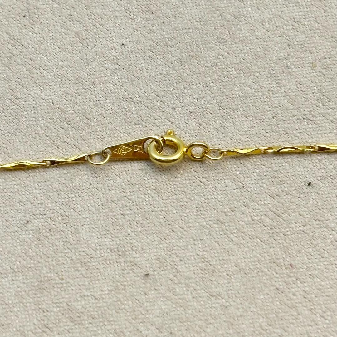 ⭐ 極美品 ✨ユニークデザイン K18 ゴールドネックレス 1.8g