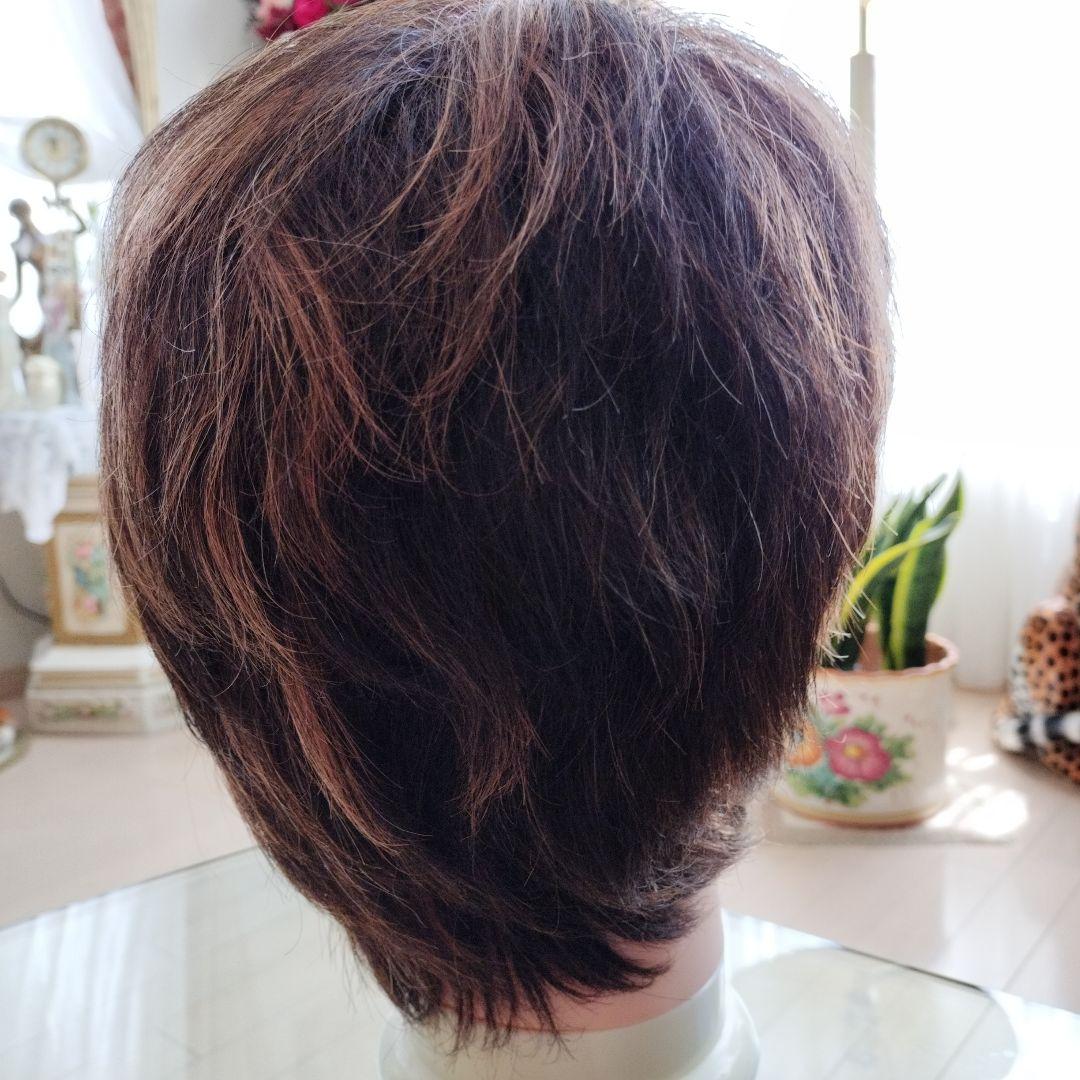 ブラウン ショートウィッグ レイヤーカット