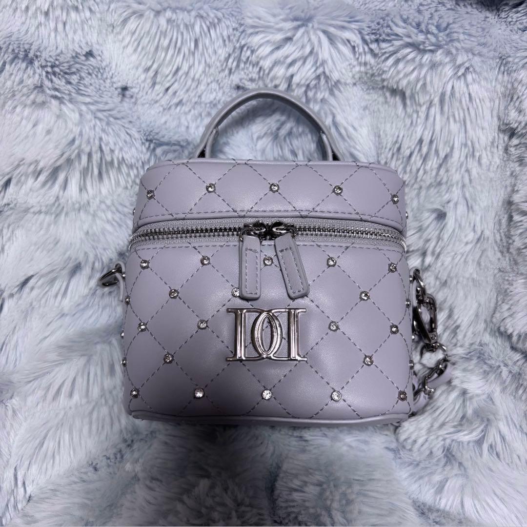 Darich キルティングビジュースクエアミニバッグ SAX