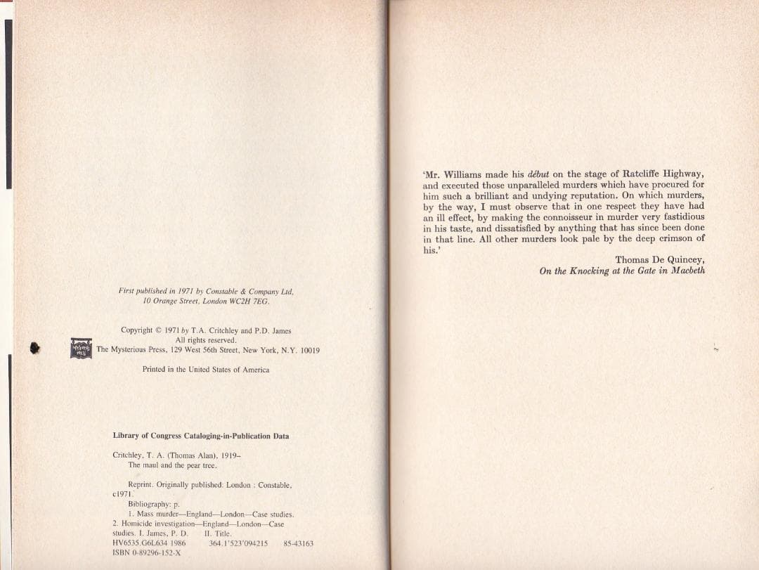 洋書4-The Maul and The Pear TreeP. D.ジェームス