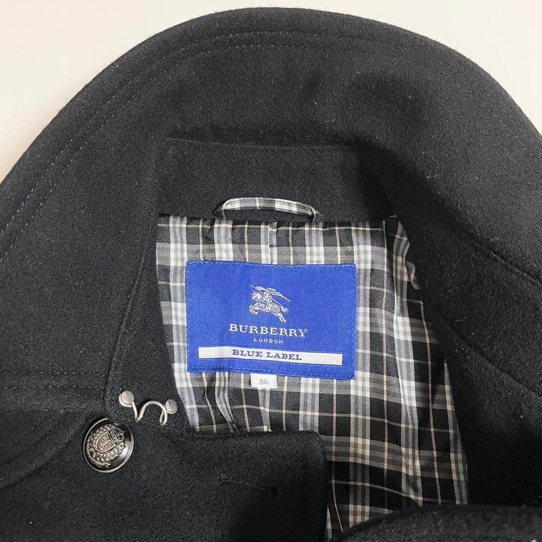 BURBERRY バーバリー ノバチェック ウール コート ブラック 38 M