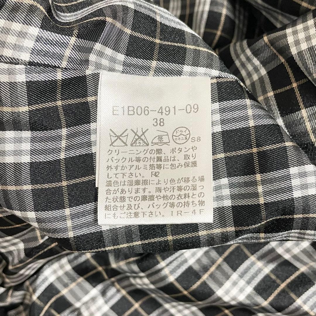 BURBERRY バーバリー ノバチェック ウール コート ブラック 38 M