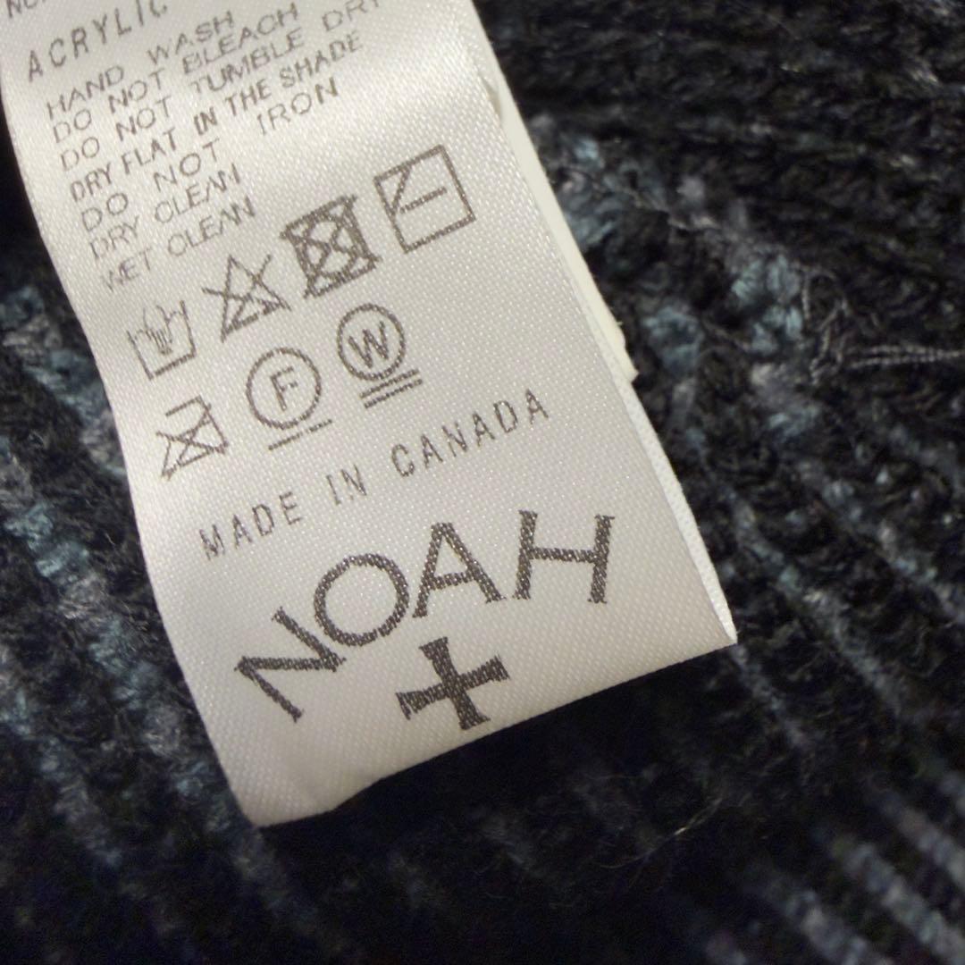 【希少】NOAH ニット帽 グレー ブラック ストライプ