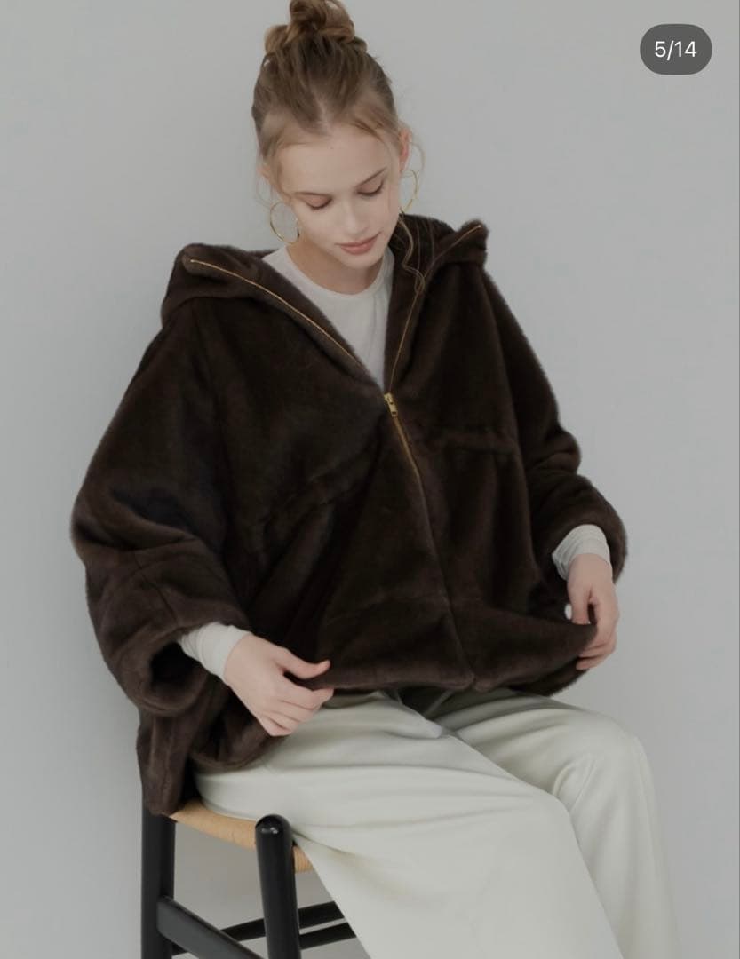 ジャケット・アウター Dolce. teddy poncho/brown