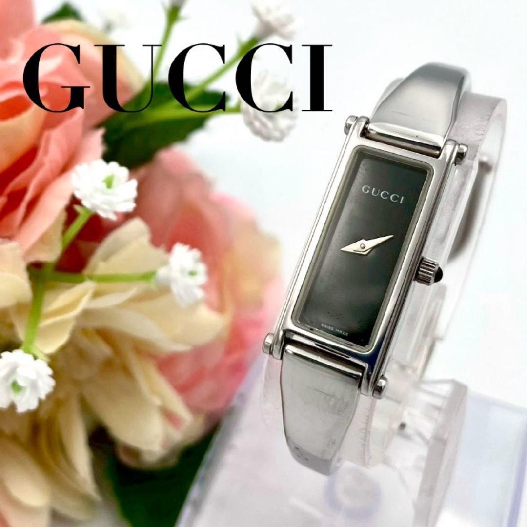 598 GUCCI グッチ 1500L 腕時計 クオーツ レクタンギュラー 稼働